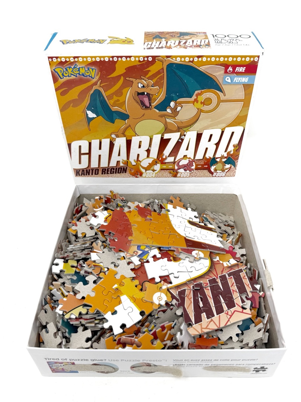 Pokemon Charizard Kanto 1000 Piece Puzzle Buffalo Games w Poster Untested - Picture 7 of 8